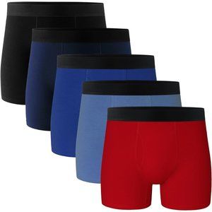 Mens Underwear Tag-Free Cotton Stretch Boxer Briefs